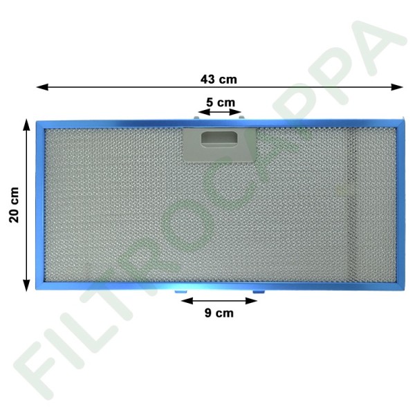 METALLFILTER FÜR DUNSTABZUGSHAUBEN ELICA BOX IN 90 43 X 20 CM GRI0088006A