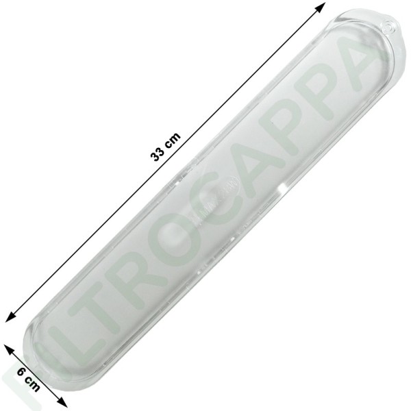 LAMPENABDECKUNG 33 X 6 CM FÜR DUNSTABZUGSHAUBEN ELICA TUROAIR WHIRPOOL ELECTROLUX PF01CA PLA0023130A