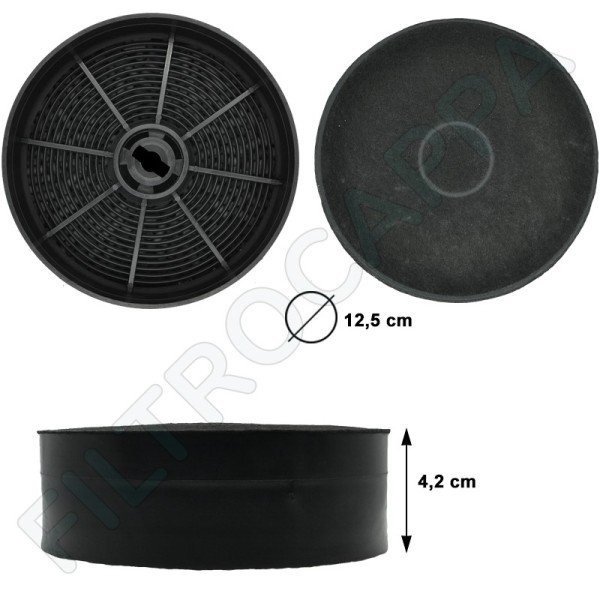 CHARCOAL FILTER ( 2 PCS ) DIAMETER 12,5 COOKER HOODS BEST FABER FRANKE IKEA