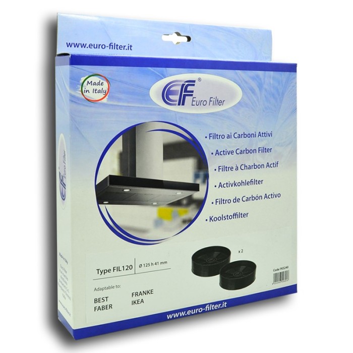 Filtros de carvão (2 PCS) Diâmetro 12,5 cm para exaustores BEST FABER FRANKE IKEA Filtros de carvão (2 PCS) Diâmetro 12,5 cm para exaustores BEST FABER FRANKE IKEA