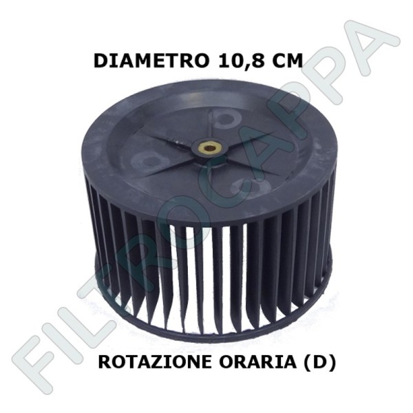 VENTOLA GIRANTE MOTORE DESTRA DIAMETRO 10,8 CM ALTEZZA 6,7 CM FABER 133.0052.887