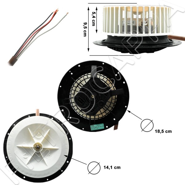 MOTOR 135 W 3 SPEED FOR COOKER HOOD COMMON WIRE