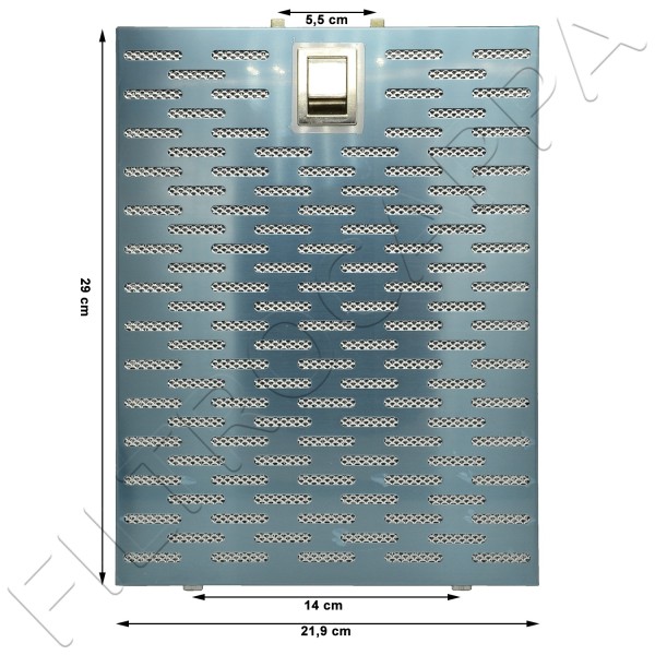 Filtro Metallico 29 x 21,9 cm ACCIAIO AISI 430 per Cappa AIRONE ACFMA290X219X09004