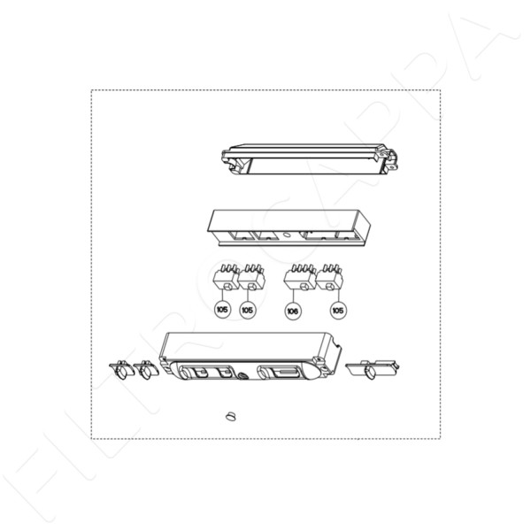 SLIDER FOR FABER COOKER HOODS CAMINO GIORGIA CONTROLS 3 SPEED AND LIGHT 133.0062.128