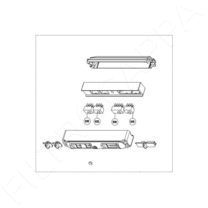 SLIDER FOR FABER COOKER HOODS CAMINO GIORGIA CONTROLS 3 SPEED AND LIGHT 133.0062.128