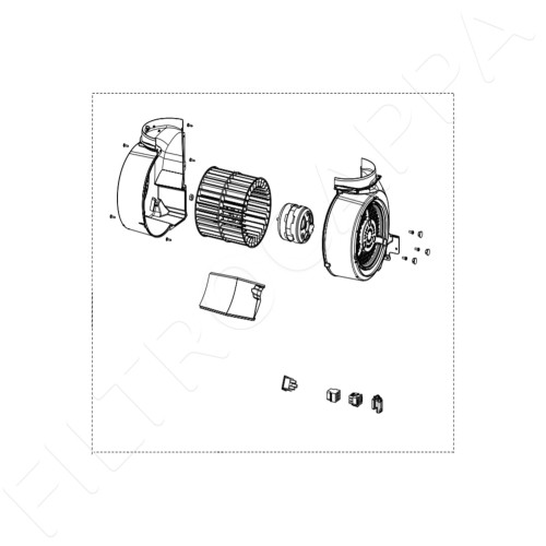 MOTORE CAPPA FABER FRANKE ORIGINALE FILO COMUNE M8 133.0151.243 2