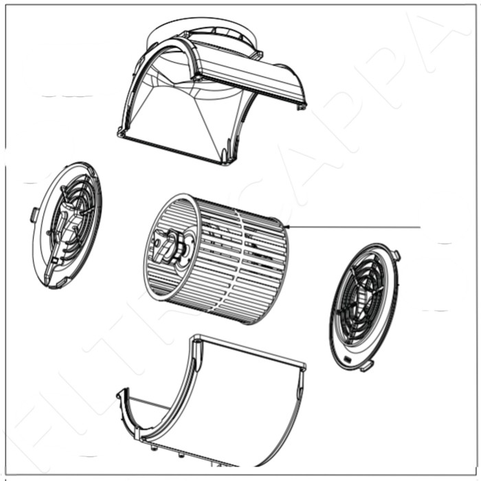 FABER CAMPANA COCINA MOTOR VENTILADOR EBMB2E146 ARCO 133.0016.838