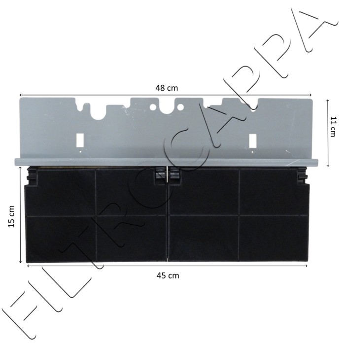 KIT Filtro de Carbón con Soporte para Campana Extractora FABER IN-NOVA 112.0441.093