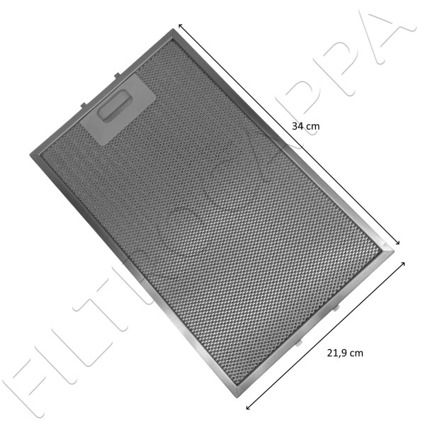 METALLFILTER 34 X 21,9 CM FÜR DUNSTABZUGSHAUBEN ELICA TURBOAIR ES3000 421919 GF067A