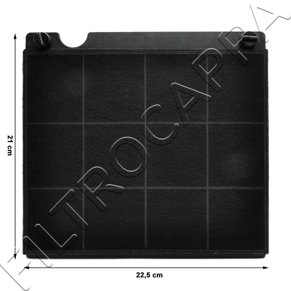 FILTRE À CHARBON ELICA 21 X 22,5 CM mod.15 - PIÈCE D'ORIGINE - KIT0161366