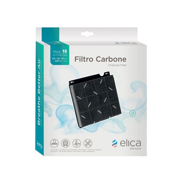 CHARCOAL FILTER ELICA 21 X 22,5 CM mod.15 - GENUINE PART - KIT0161366