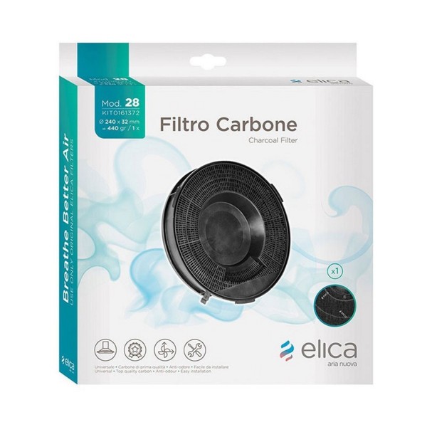 FILTRO CARBONE ATTIVO ELICA DIAMETRO 24 CM mod.28 - ORIGINALE - KIT0161372
