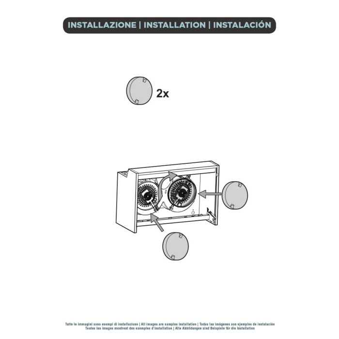 CHARCOAL FILTER ( 2 PCS) DIAMETER 19 mod.29 - GENUINE PART - KIT0161374