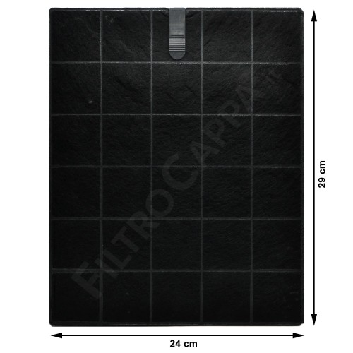 Aktivkohlefilter 29 x 24 cm Stärke 1 cm für Dunstabzugshauben AIRONE ACFCRETT29X24X1000