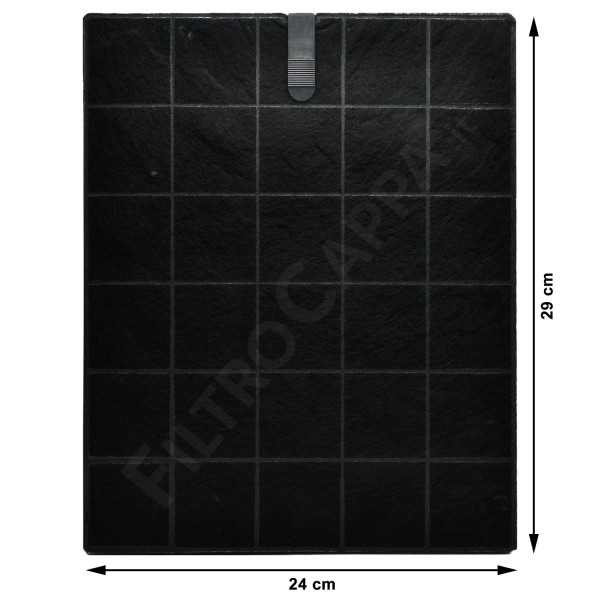 AKTIVKOHLEFILTER 29 X 24 CM DICKE 1 CM ORIGINAL AIRONE SMEG FOSTER ERSATZTEIL ACFCRETT29X24X1000