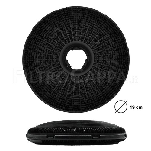 Kohlefilter (2 Stück) für Dunstabzugshauben Faber Best Baraldi Franke, Durchmesser 19 cm, Mod D 190 Fks170