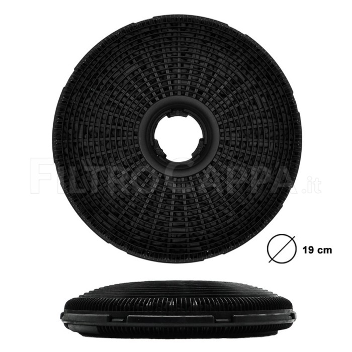 Kohlefilter (2 Stück) für Dunstabzugshauben Faber Best Baraldi Franke, Durchmesser 19 cm, Mod D 190 Fks170