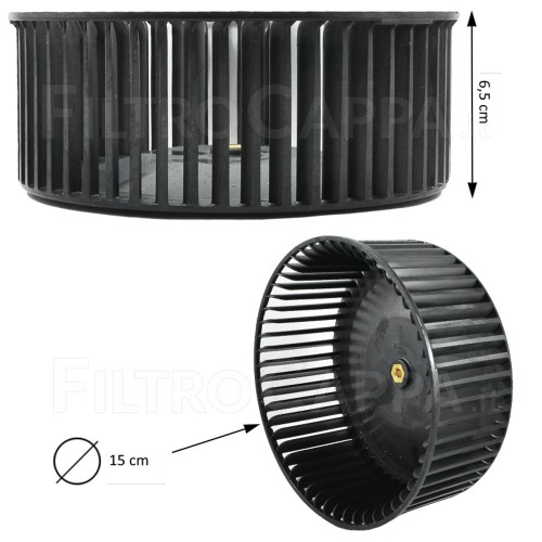 ROUE DE VENTILATEUR DE HOTTE Aspirante SX 401.783.R01 DIAMÈTRE 15 CM POUR FABER SMEG 133.0553.722
