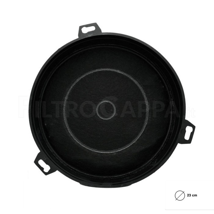 AKTIVKOHLEFILTER DURCHMESSER 23 CM DICKE 4,5 CM FUR DUNSTABZUGSHAUBEN RAINOX 9605250 BARALDI 1479 ELECTROLUX 50294351007