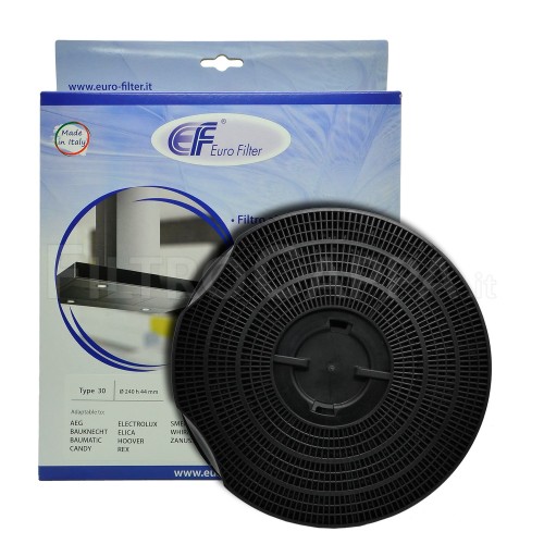 FILTRO DE CARBÓN DIÁMETRO 24 AEG BAUKNECHT BAUMATIC CANDY ELECTROLUX ELICA HOOVER REX SMEG WHIRLPOOL FKS208 2