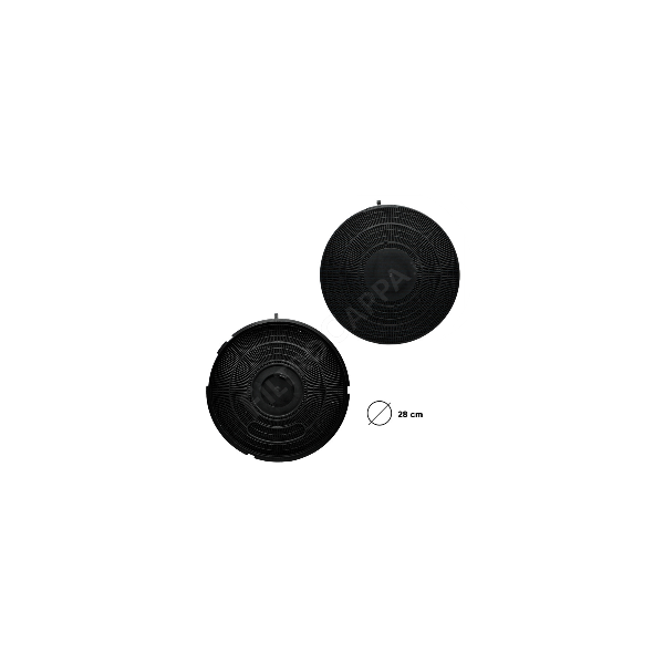 FILTRE À CHARBON DIAMÈTRE 28 CM ELICA TURBOAIR HOTTES DE CUISINIÈRE MOD TYPE 26 FKS419