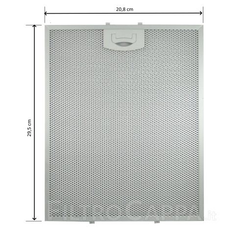 FILTRE MÉTALLIQUE 29,5 x 20,8 CM HOTTE TECNOWIND 06KA0022 CANDY HOT POINT ARISTON 00SP00290BX