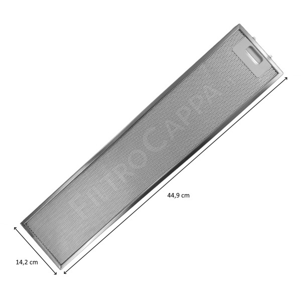 METALLFILTER FÜR DUNSTABZUGSHAUBEN ELICA TURBOAIR 44,9 X 14,3 CM GF07OA