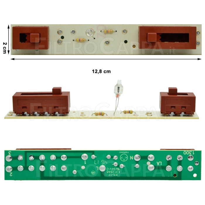 PLACA DESLIZANTE PARA EXAUSTOR Elica Turboair 3 VELOCIDADES BE1BGA