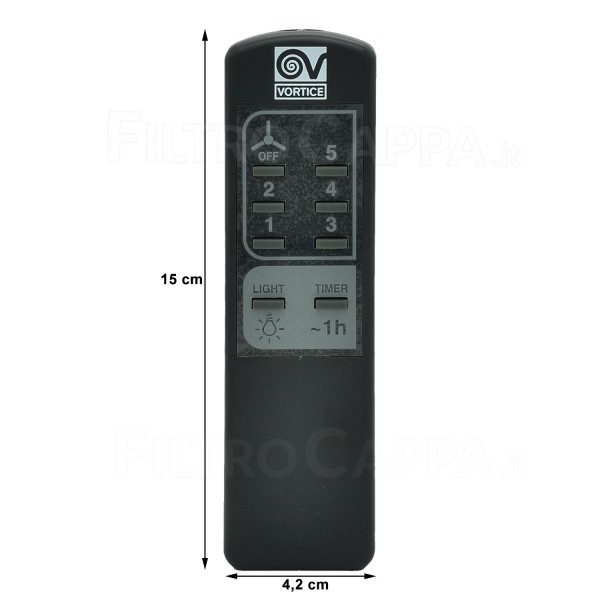 CONTROLE REMOTO PARA VORTICE TELENORDIK 5T 22387 1.662.000.015