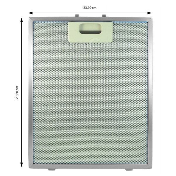 Filtro metallico alluminio 29,8 x 23,9 cm per cappa BEST ELECTROLUX CANDY 08087358 4055468278