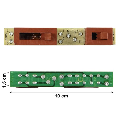 DESLIZADOR PARA CONTROLES DE CAPAS DE FOGÃO ELICA 3 VELOCIDADES E LUZ TIVOLI RIVA SALENTO 46001160700