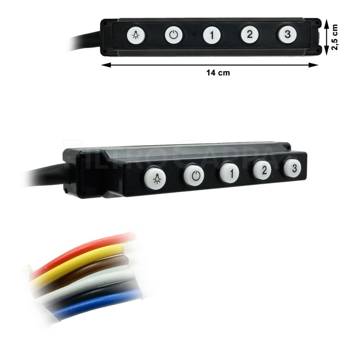 KEYBOARD FOR COOKER HOOD ELICA TURBOAIR SPOT 5 KEYS AGC01845