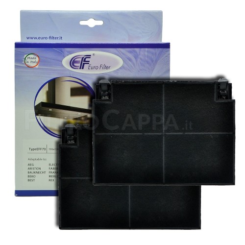 FILTRO DE CARBÓN ( 2 UD ) 19,5 X 13,9 CM PARA CAMPANA FABER FRANKE BEST SMEG BARRIVIERA 2