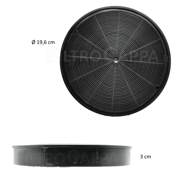 AKTIVKOHLEFILTER FÜR DUNSTABZUGSHAUBEN FABER FRANKE SMEG ELECTROLUX (2 STUCK) 19,6 X 3 CM FKS142