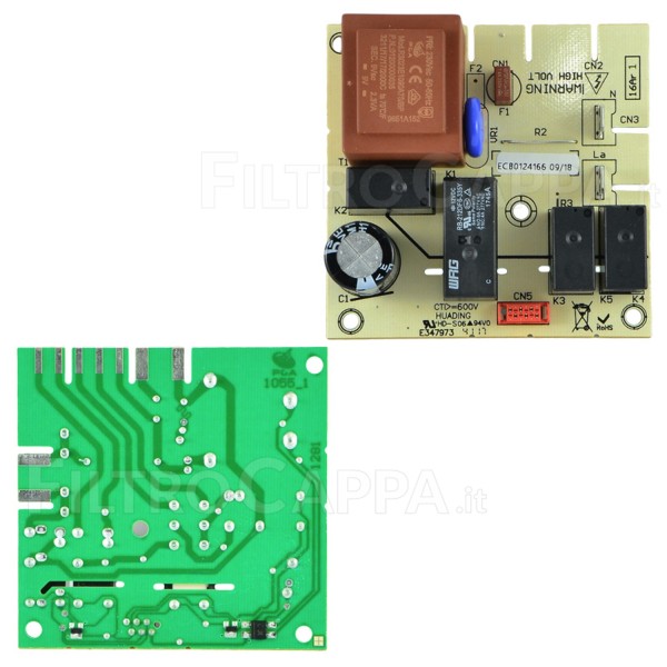 TARJETA DE CONTROL DE POTENCIA PRINCIPAL 4 VELOCIDADES ELICA SMEG ECB0124166 RECAMBIO ORIGEN CAMPANA EXTRACTORA