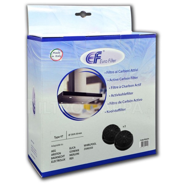 DIÂMETRO DO FILTRO DE CARVÃO 15 ELICA ELECTROLUX WHIRPOOL TECNOWIND mod. 47FKS479