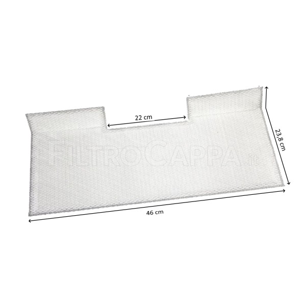 FILTRO CAPPA METALLICO 46 X 23,8 CM PER CAPPA ELICA ESTRAIBILE EX77 60 CM 1010LZ