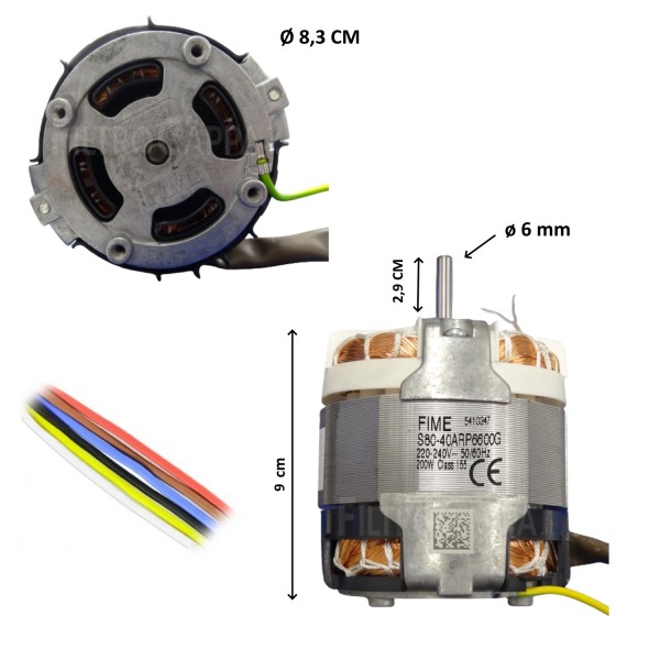 MOTOR FOR ELICA ELIBLOC COOKER HOOD S80-40ARP660G FIME 2007YX/R