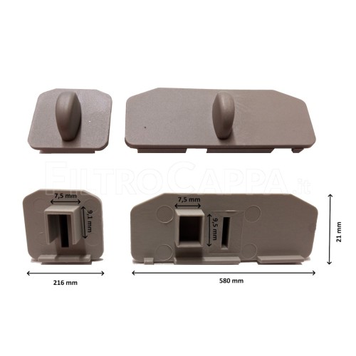 KIT TASTI PER QUADRETTO CRUSCOTTO 2 TASTI CAPPA FABER INCA 133.0065.600