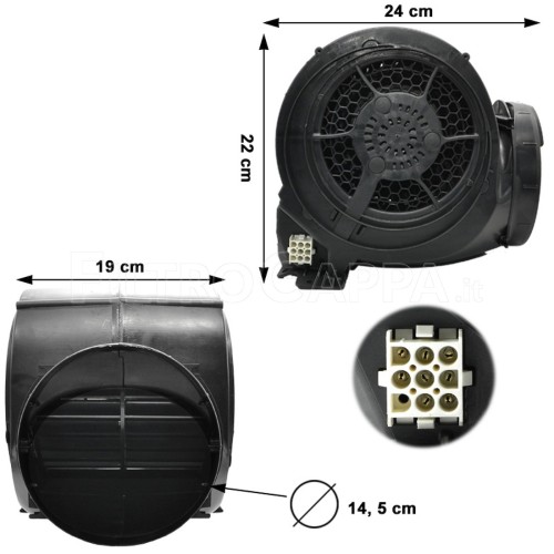 MOTOR VENTILADOR PARA CAPÔ FABER FRANKE 8 PINOS 133.0154.603