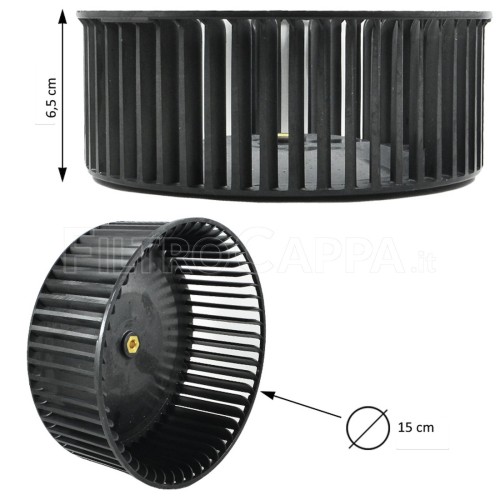 ROUE DE VENTILATEUR DE HOTTE Aspirante 15 CM DX 401.782.R01 DIAMÈTRE POUR FABER SMEG 133.562.837