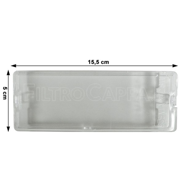 Plafoniera 15,5 x 5 cm per cappa aspirante Elica Whirlpool Electrolux Smeg Ikea PLA0023120A