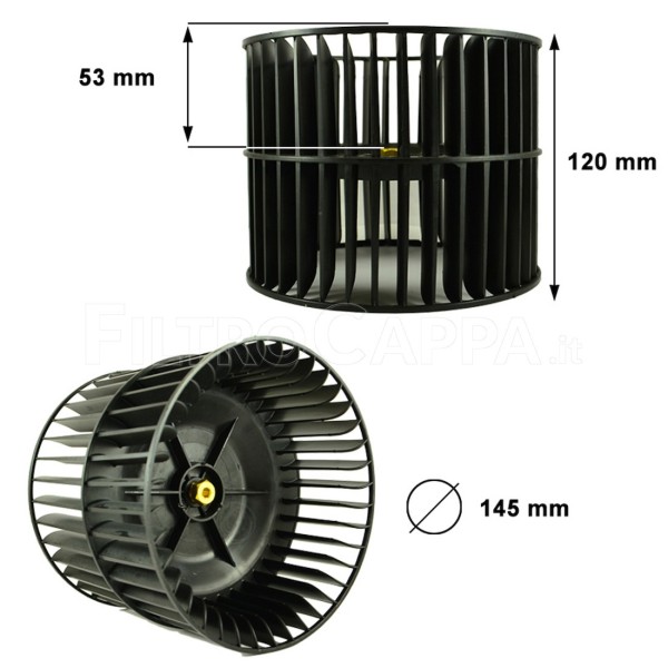 VENTOLA GIRANTE MOTORE DIAMETRO 14,5 CM ELICA TURBOAIR 3012BN