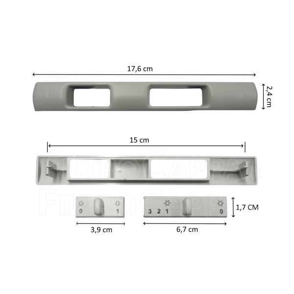 DASHBOARD SLIDER FOR WHIRPOOL ELICA STAR FOX GROUP COOKER HOOD CU1MHA