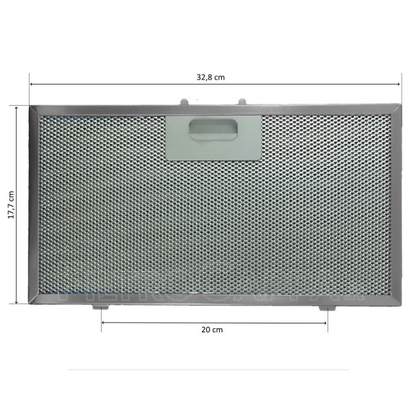 FILTRO CAPPA METALLICO 32,8 x 17,7 CM ELICA TURBOAIR FALMEC GRI0009217 GF08PB