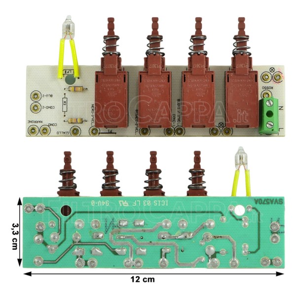 Pulsantiera Scheda Tastiera 4 Tasti per Cappa Galvamet T29 SVA570A