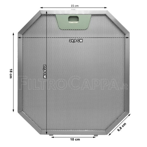 FILTRO DE METAL FABER 24,9 x 27,9 CM OCTAGON PEÇA DE REPOSIÇÃO ORIGINAL 133.0192.937