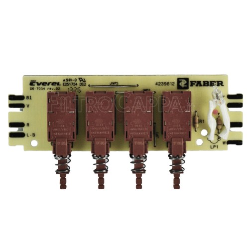 TECLADO PARA CAMPANA FABER FRANKE SMEG RECAMBIO ORIGEN 4239612 SOLO PLACA