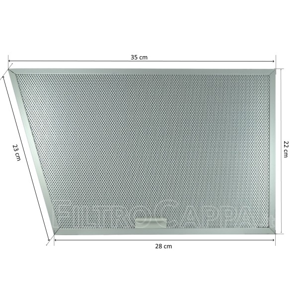 FILTRO METALLICO DESTRO PER CAPPA FABER MATRIX FRANKE FQD907XS 133.0017.020