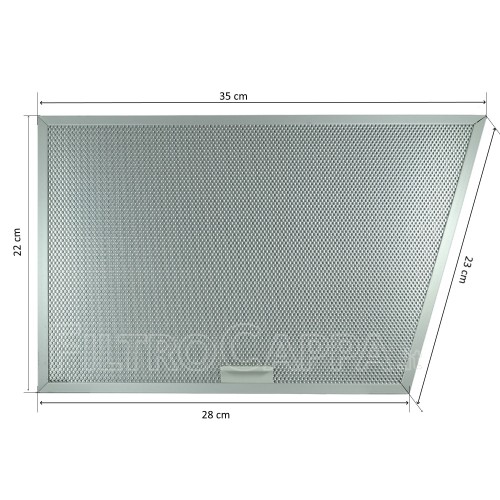 FILTRO DE METAL FRANKE FABER ESQUERDO PARA EXAUSTOR FQD907XS 133.0017.021